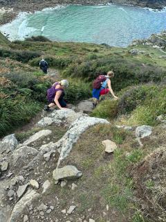 At times on this day we came across mine shafts beside the path - well signed for the most part but still requiring care!